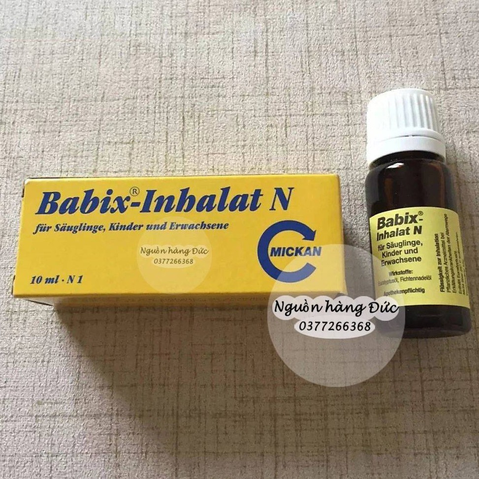 Tinh Dầu BABIX Đức chống (Nghẹt Mũi, Sổ Mũi, Ho, chống Cảm)10ml - Nguồn hàng Đức