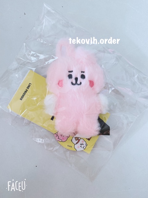 (Sẵn Cooky) Móc khoá lông xù - Baby keyring BT21 chính hãng