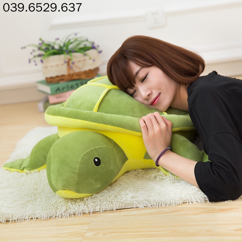 Gấu bông teddy bear hình con rùa, rùa bông màu xanh gấu bông cao cấp Nằm sấp đọc sách Con gái Quà tặng sinh nhật ngày lễ