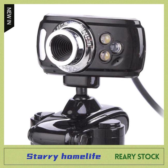 HD Webcam With Mic Night Vision Megapixel Web Cam With Clip Holder For Computer PC Laptop Desktop | WebRaoVat - webraovat.net.vn