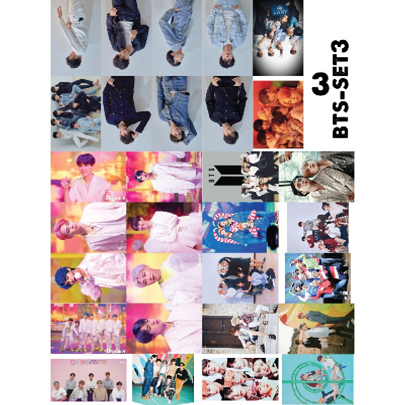 30 Ảnh có chữ kí BTS - JUNGKOOK- V - SUGA - RM - JIMIN - JIN - J HOPE ÉP Nhựa siêu xinh size 6x9