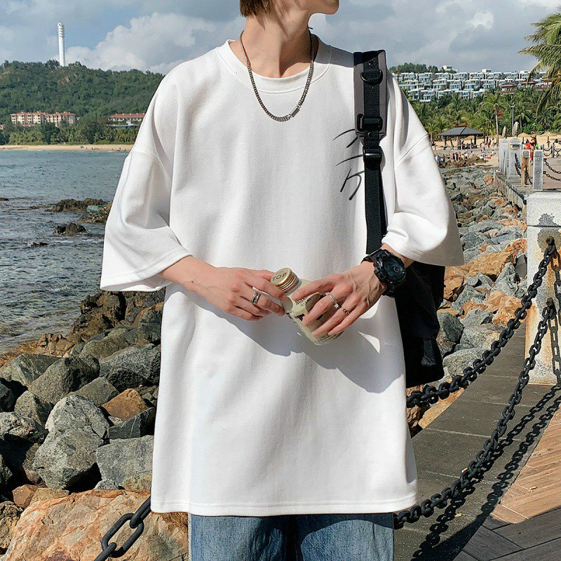 Áo thun tay lỡ form rộng unisex nam nữ mặc đều đẹp in hình 2 mặt hàng loại 1_chữ hoa hd