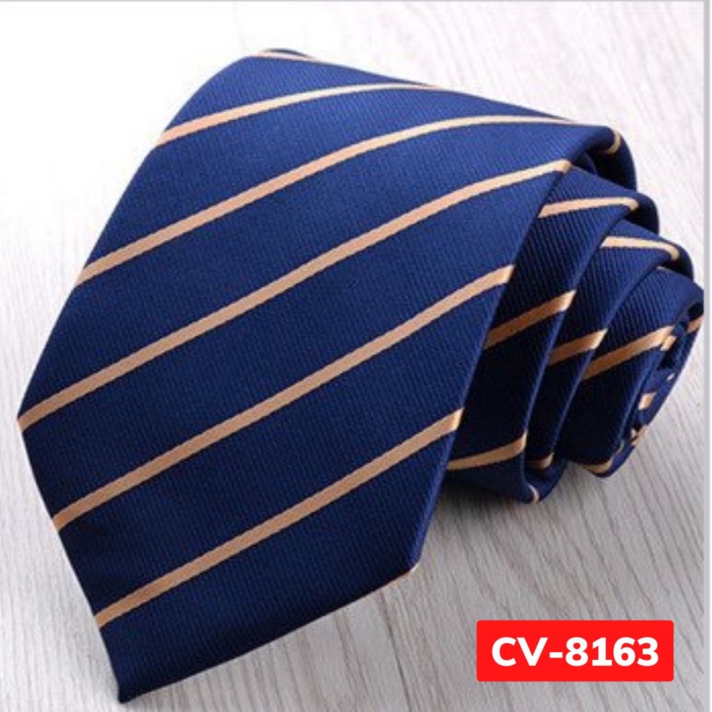 Cavat Nam bản to 8cm cao cấp thời trang, Cà vạt công sở, Cravat chú rể, Calavat dự tiệc CV-8163