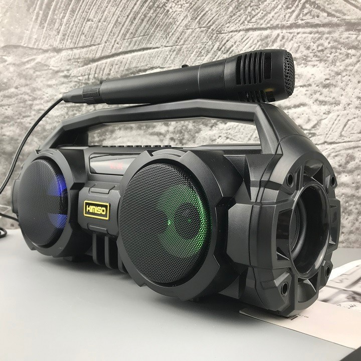 Aki shop Loa karaoke bluetooth Kimiso KM-S1 tặng kèm mic hát HG17 decor