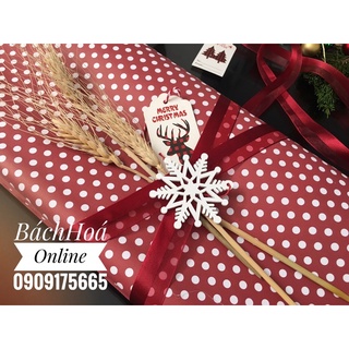 Giấy gói quà Noel/ Giáng sinh kèm phụ kiện gói theo set