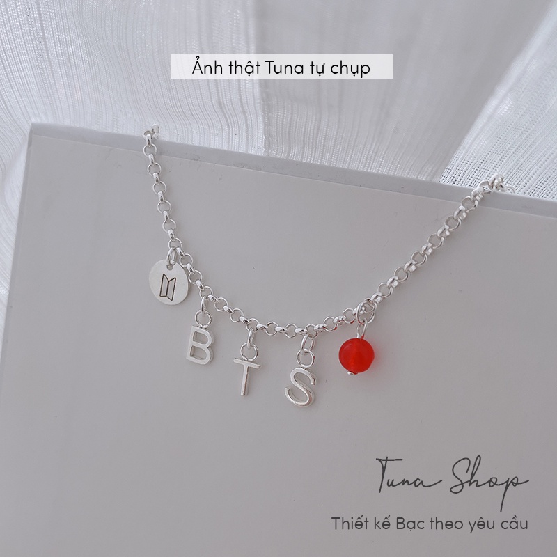 [HÀNG THIẾT KẾ] Vòng tay Bạc B.T.S / Lắc tay bạc idol thiết kế theo yêu cầu_TUNA SHOP Trang sức Bạc