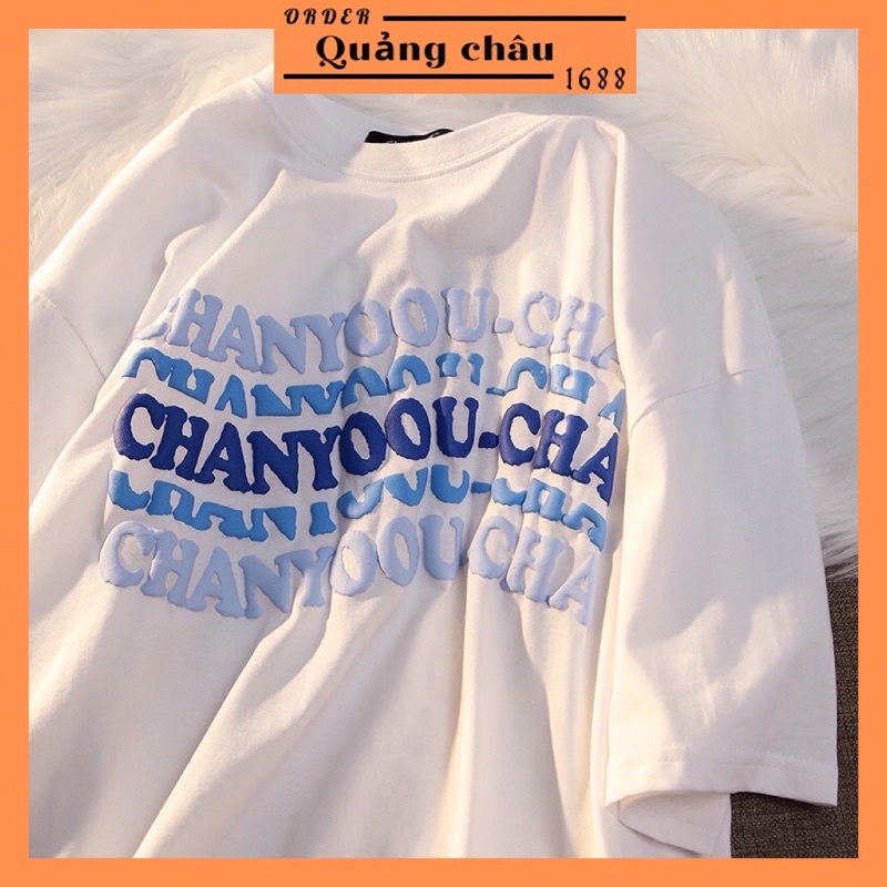 Thanh lý Áo thun tay lỡ in chữ nổi 3D mã QC004