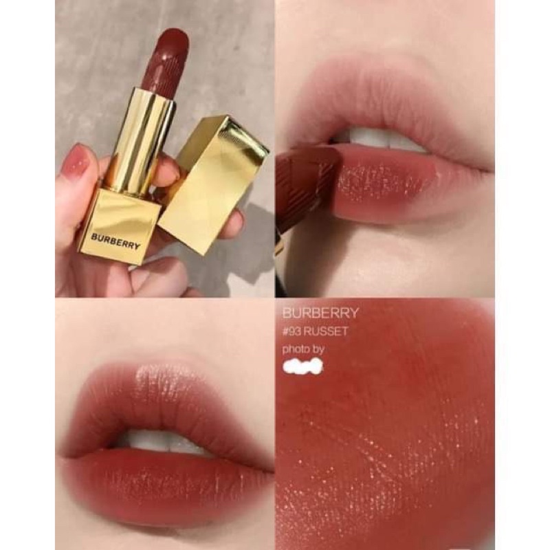 Son Burberry Kisses satin màu 93 Russet đỏ hồng nâu