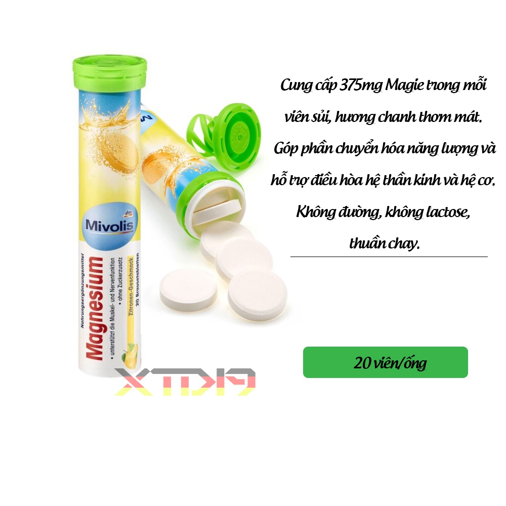 Viên Sủi Mivolis Sắt + Vitamin C - 20 Viên