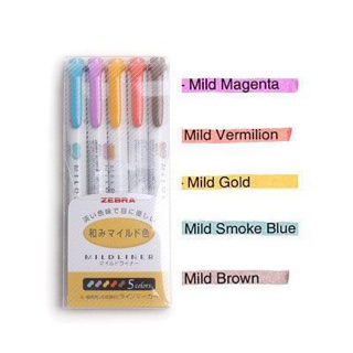 (Chính hãng- có bill) SET BÚT HIGHLIGHT ZEBRA MILDLINER