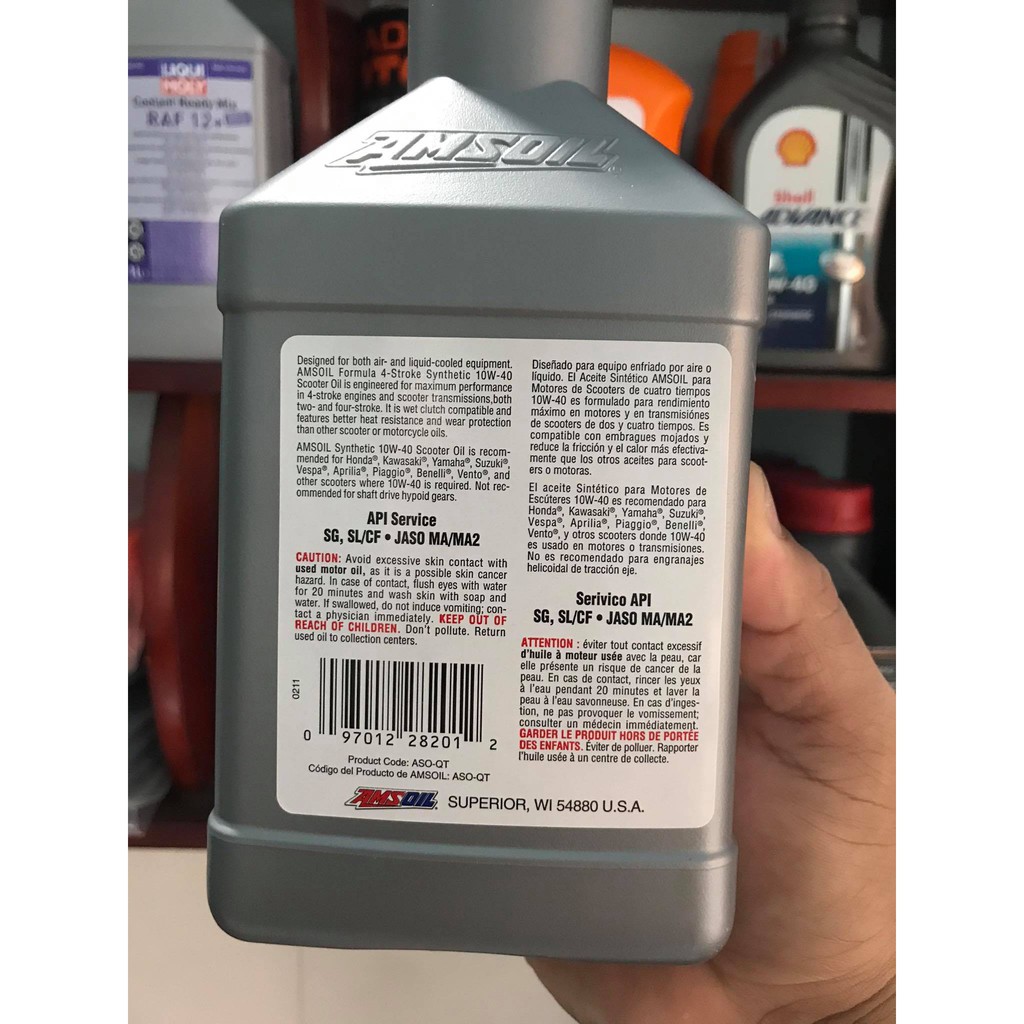 Nhớt Xe Tay Ga Amsoil Formula 4-Stroke Synthetic Scooter Oil