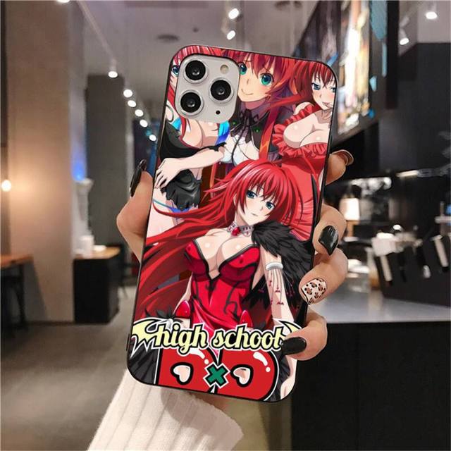 Ốp Lưng In Hình Cá Tính Cho iPhone 4 4S 5 5S SE 5C 6 6S 7 8 Plus X XS Max XR 220923 Ốp Điện Thoại Mềm Viền Đen Hình Akeno Rias Gremory High School Dxd