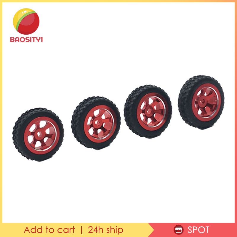 Bộ 4 Bánh Xe Cao Su 20mm Cho Xe Điều Khiển WLtoys 1 / 28 K969 K979 K989 P929