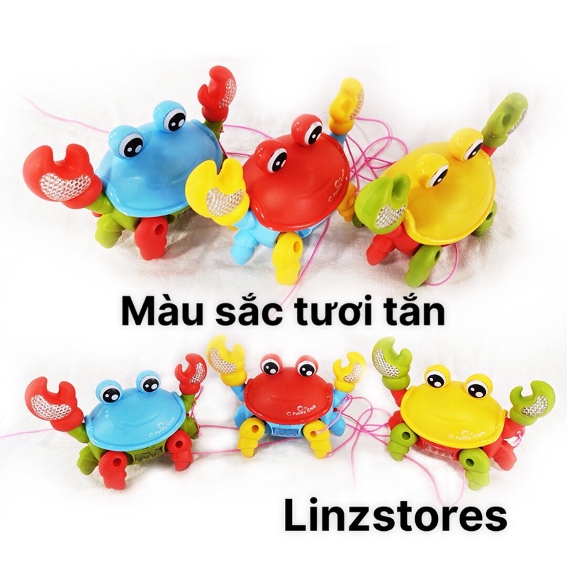 Đồ chơi cho bé Cua chạy pin dắt đi chơi có nhạc và có đèn led
