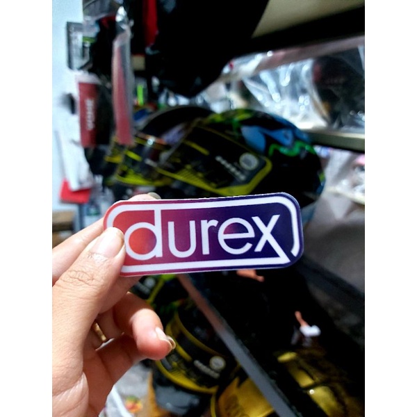 Tem Sticker Decal Durex Màu Độc Quyền Dán Xe, Nón