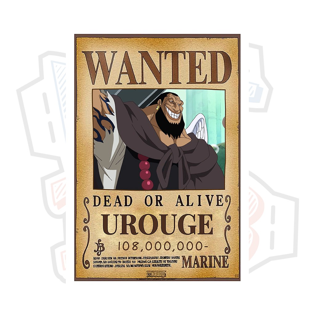 Poster truy nã Urouge ver 2 (Siêu tân tinh) - One Piece