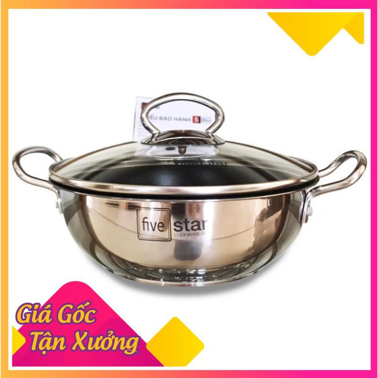 Nồi kho thịt cá 20cm 3 đáy từ chống dính fivestar - đồ nồi chảo dùng nhà bếp - Bộ 10 đũa sừng | nbcvietnam