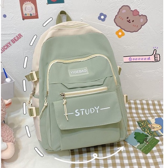 Balo Study Đi Học Thời Trang Nam Nữ Hàn Quốc Dùng Đi Học Đi Chơi Đi Du Lịch Nhiều ngăn Tiện Dụng