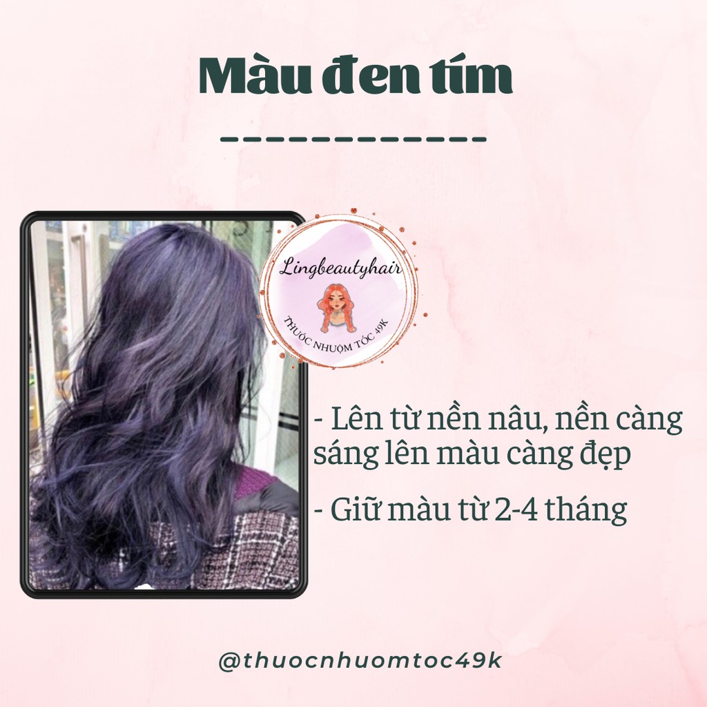 Thuốc nhuộm tóc màu ĐEN TÍM