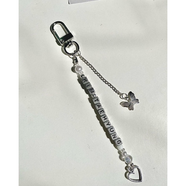 Dây đeo móc khoá hạt chữ dài