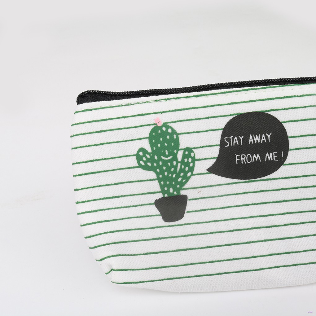 Bóp Đựng Viết Khóa Kéo Hình Cây Xương Rồng Đáng Yêu