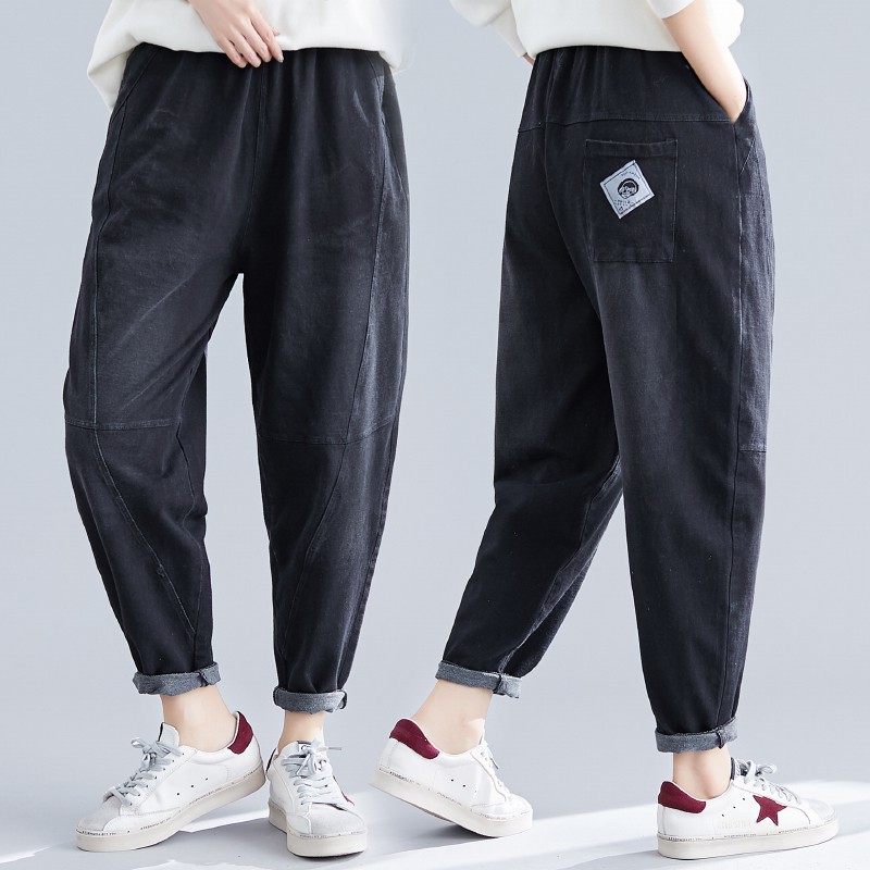 HÀNG CÓ SẴN B09 Quần bò big size cạp chun kiểu dáng năng động