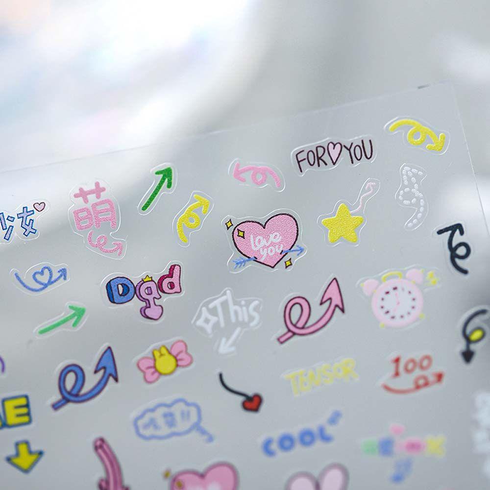 OCEANMAP Miếng Dán Trang Trí Móng Tay Tự Dính Họa Tiết Thỏ / Bướm Hoạt Hình Thời Trang