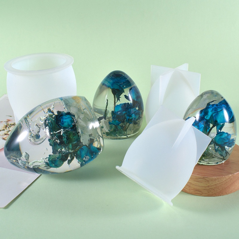 Đế Đèn LED Hình Quả Trứng Kèm Giá Đỡ Bằng Gỗ Tiện Dụng