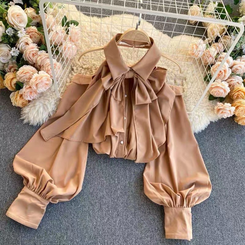 SƠ MI BÁNH BÈO 🌺- Trễ vai - kèm ảnh thật