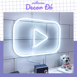 Đèn Led Neon YOUTUBE | Size 29 x 21cm | Siêu sáng siêu tiện lợi , an toàn cho trẻ em với điện áp DC12V |