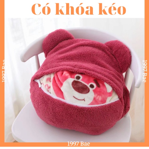 Gấu bông/Gối Lotso Hugging Bear Disney thơm strawberry xinh xắn 🍓