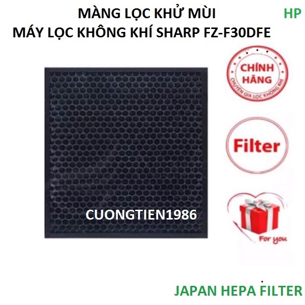 MÀNG LỌC THAN HOẠT TÍNH SHARP FZ-F30DFE( FP-J30E-A, FP-J30E-B,FP-JM30V-B,KC-F30EV-W,KC-30T5-W)