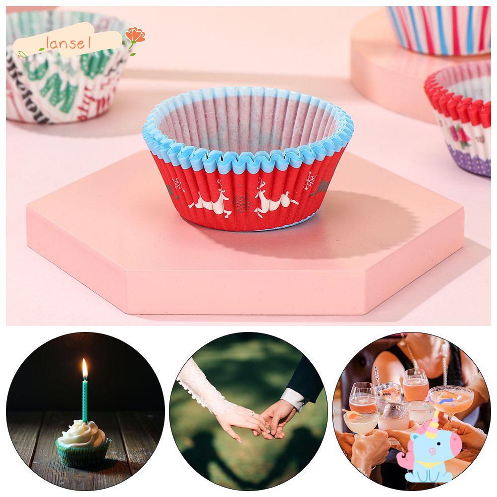 Set 100 Cốc Giấy Đựng Bánh Cupcake DIY Tiện Dụng Ốp
