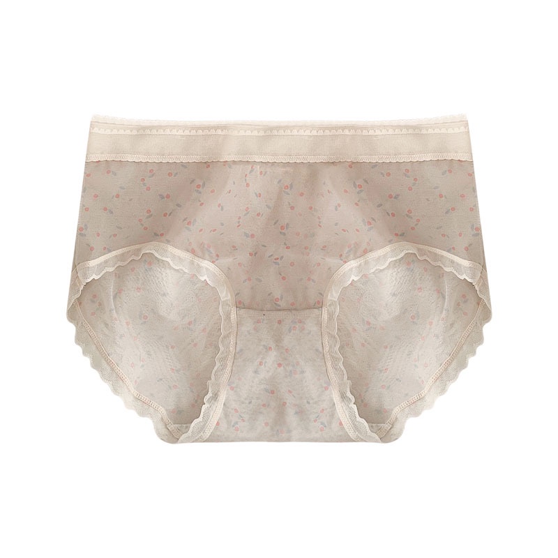 Quần Lót Lưới cotton Xuyên Thấu Họa Tiết Hoa Quyến Rũ Cho Nữ
