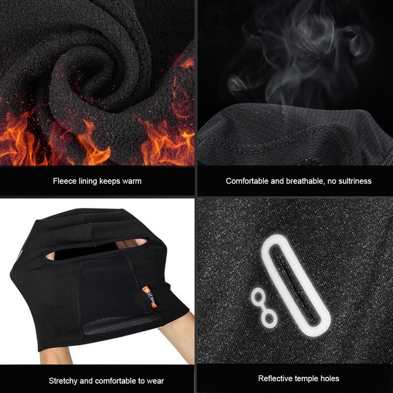 [Women &amp; Men Trendy Winter Warm Windproof Breathable Cycling Hat With glasses Hole ] [Bike Motorcycle Helmet Inner Liner][Unisex Fashion Hip-hop Style Daily Wear Slouchy Balaclava]