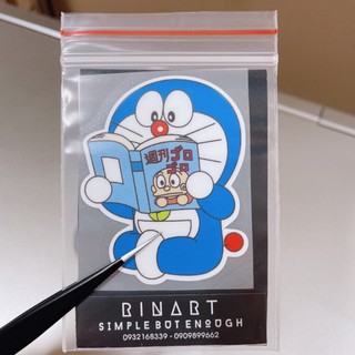 Decal Logo Sticker Patch in áo ủi trực tiếp lên vải hình mèo ú doraemon