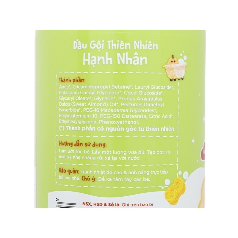 Dầu gội hạnh nhân Baby Purite 250 ml