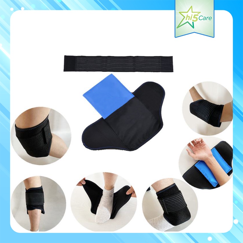 Túi gel chườm nóng/ lạnh hỗ trợ khi chơi thể thao có dây đai cố định Giảm đau/ Bong gân/ Chấn thương #gel 08