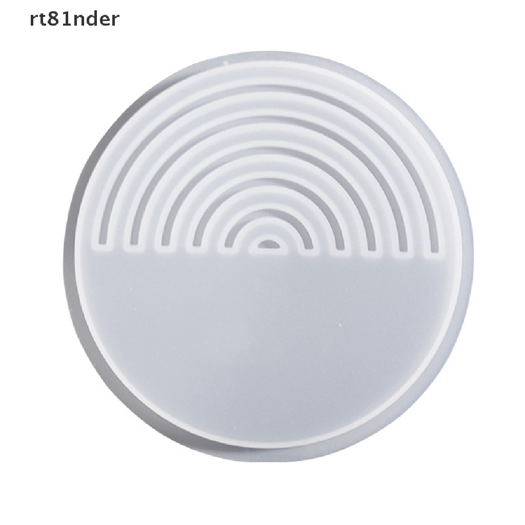 Rt Khuôn Silicone Hình Bán Nguyệt / Mặt Trăng / Tròn Làm Đế Lót Ly Cà Phê Thủ Công DIY n