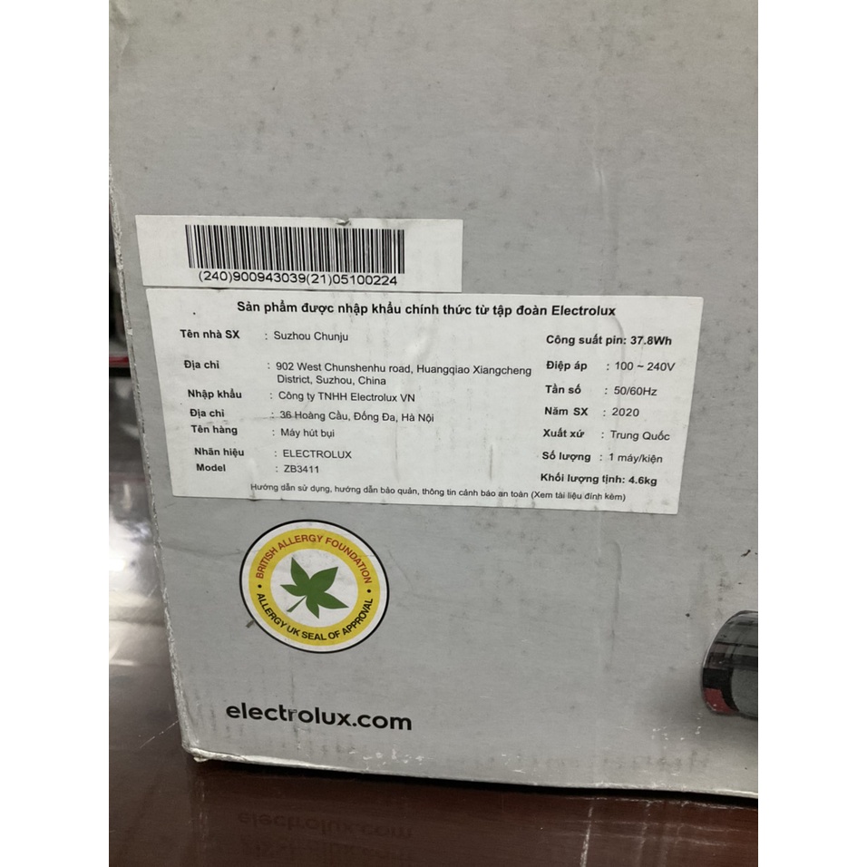 Máy hút bụi cầm tay Electrolux ZB3411 - Hàng trưng bày