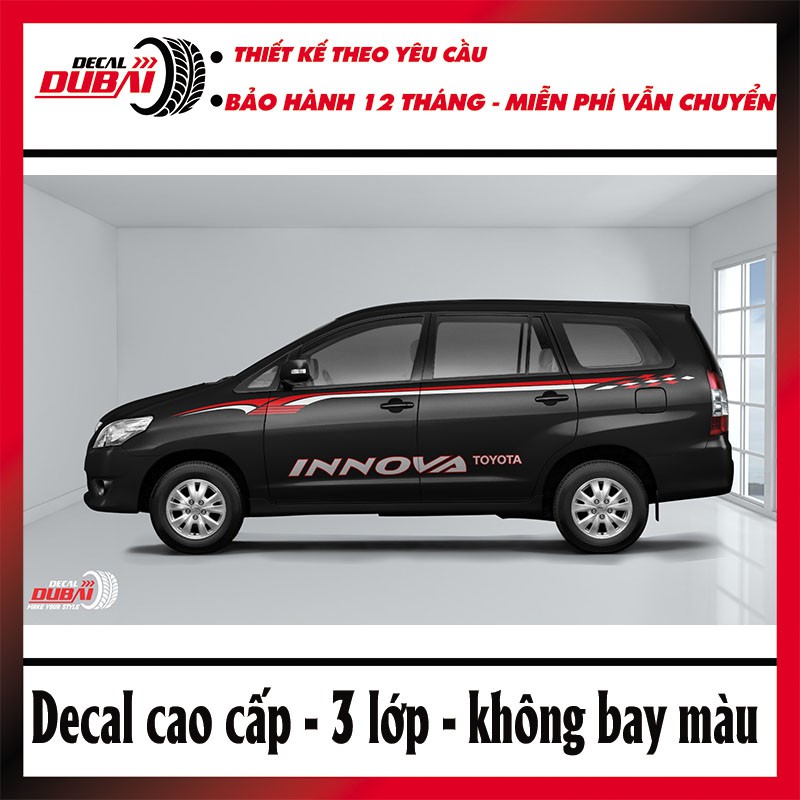 Tem Dán Sườn Xe Toyota innova Thể Thao Cực Đẹp