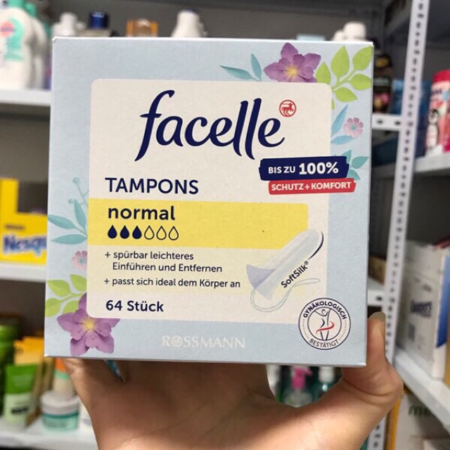 Băng vệ sinh Tampon Facelle Đức đầy đủ size