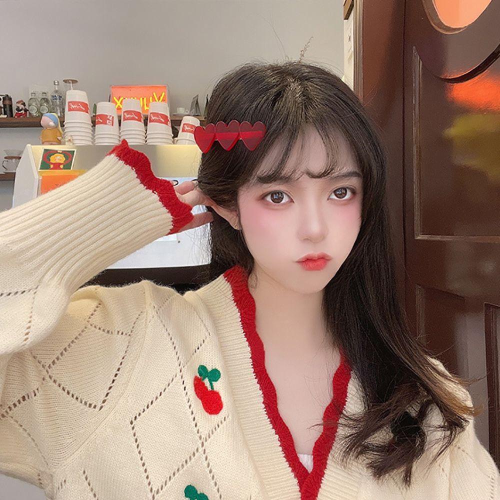 Kẹp Tóc Hình Trái Tim Màu Kẹo Ngọt Thời Trang Hàn Quốc Dành Cho Bạn Nữ WMES15H