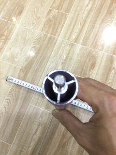 Rulo nhôm phi 30 dài 325 trục 8mm
