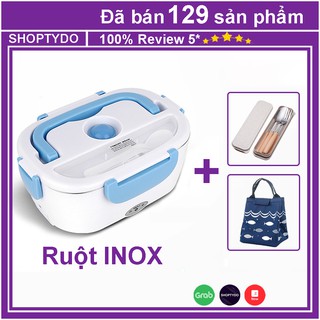 Hộp đựng cơm cắm điện văn phòng ruột INOX cao cấp, Hộp cơm cắm điện hâm nóng tiện lợi dễ sử dụng