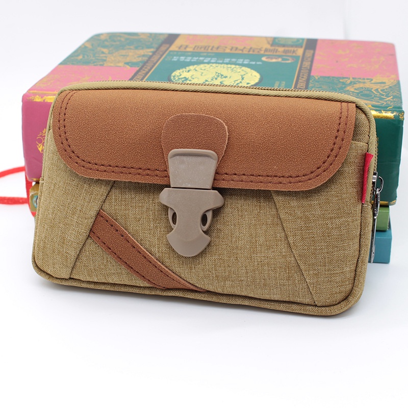 Túi Canvas Đeo Hông Đựng Điện Thoại / Tiền Xu Tiện Lợi