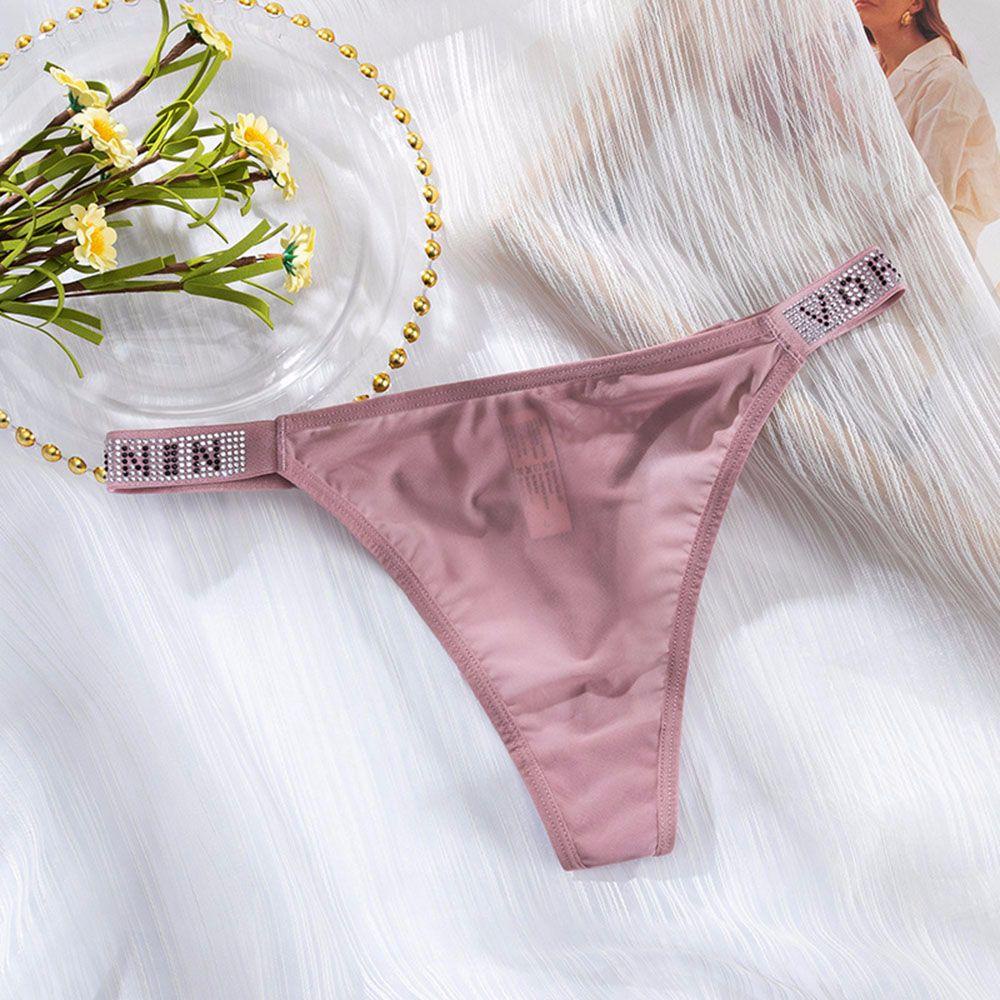 QQMALL Quần Lót Lọt Khe Eo Thấp Thoáng Khí Màu Sắc Đơn Giản