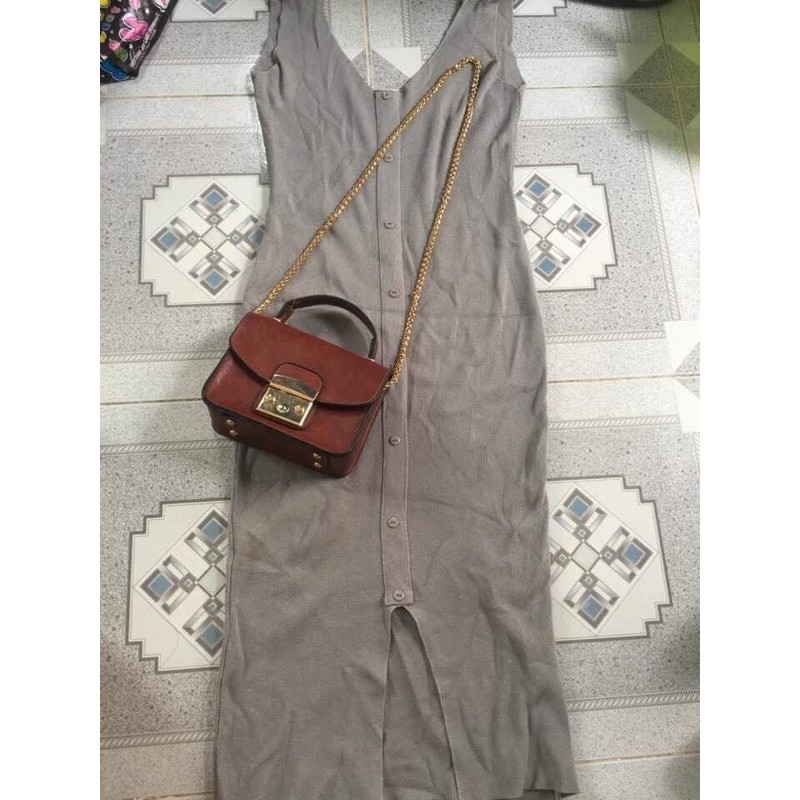 Đầm len sát nách dài qua gối (sz 48-60kg)
