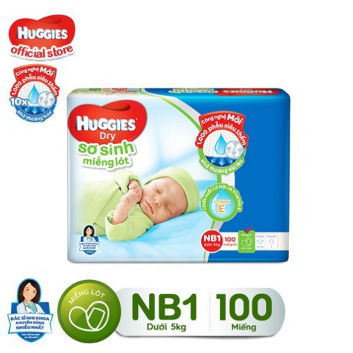 Miếng lót sơ sinh Huggies NB1/NB2