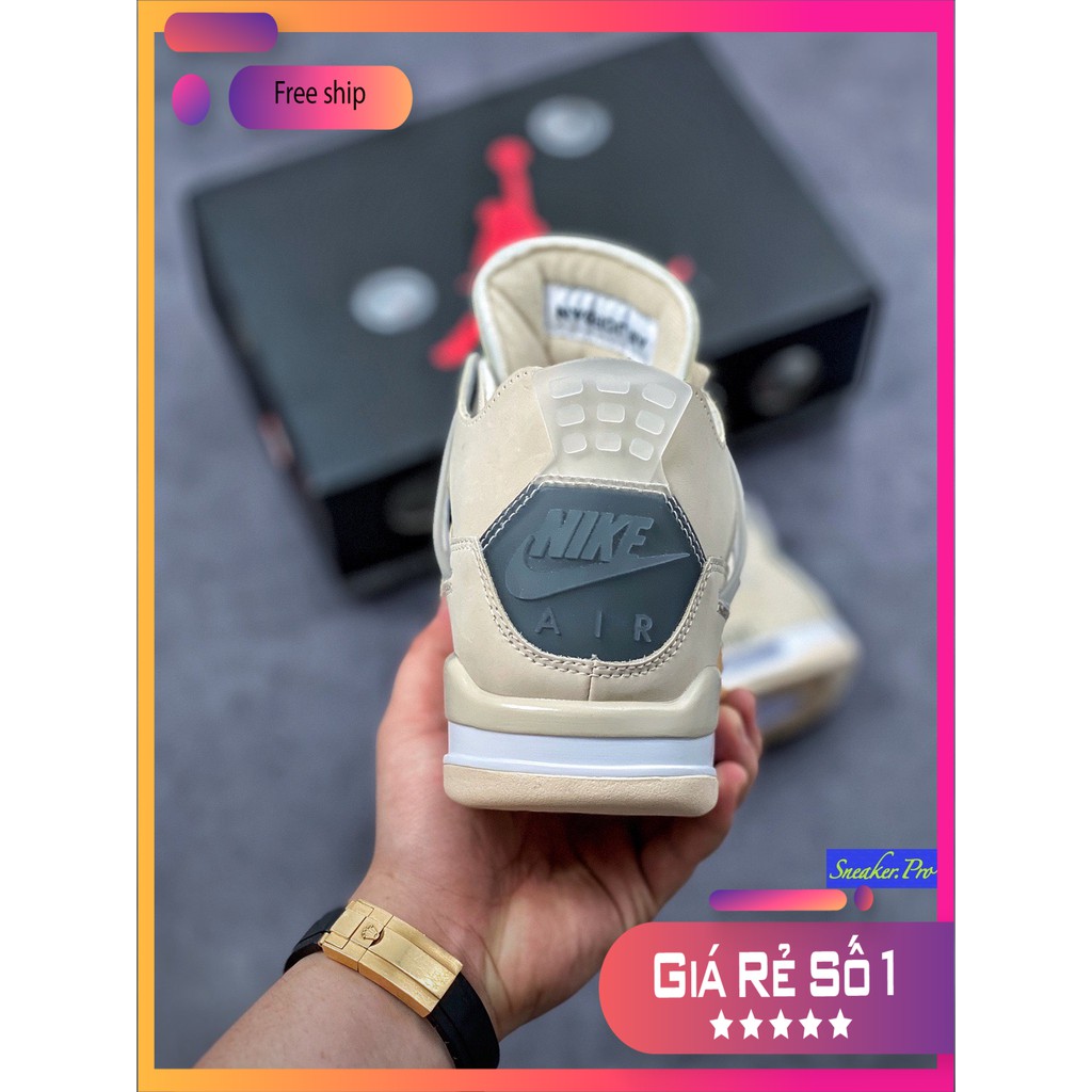 Giày thể thao AIR Jordan 4 Retro Off-White Sail (W) siêu phong cách dành cho nam nữ | BigBuy360 - bigbuy360.vn